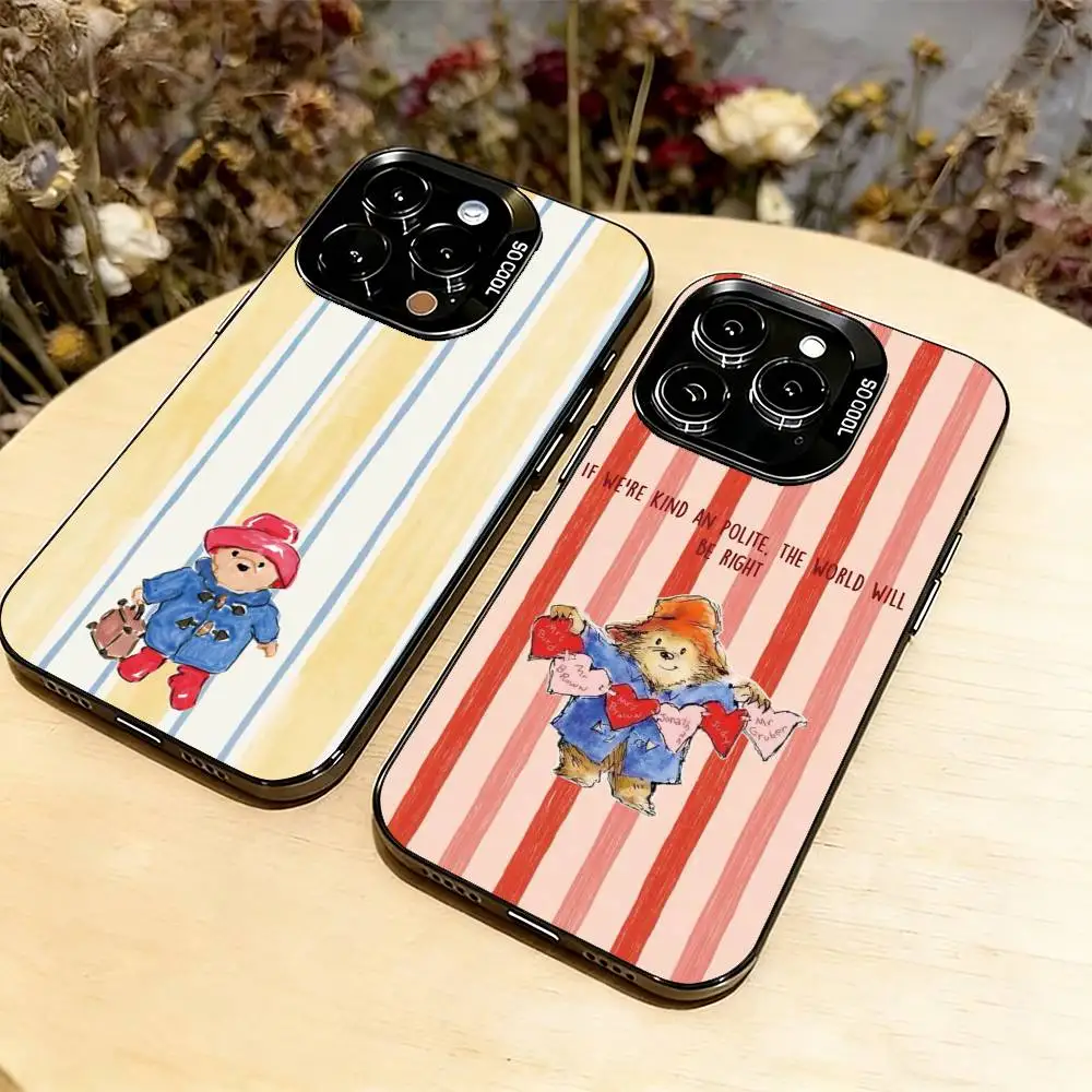 

Paddingtons Bear Phone Case For iPhone 17,16,15,14,13,12,11 Plus,Pro Max,XS,Colorful Silver Black Cover