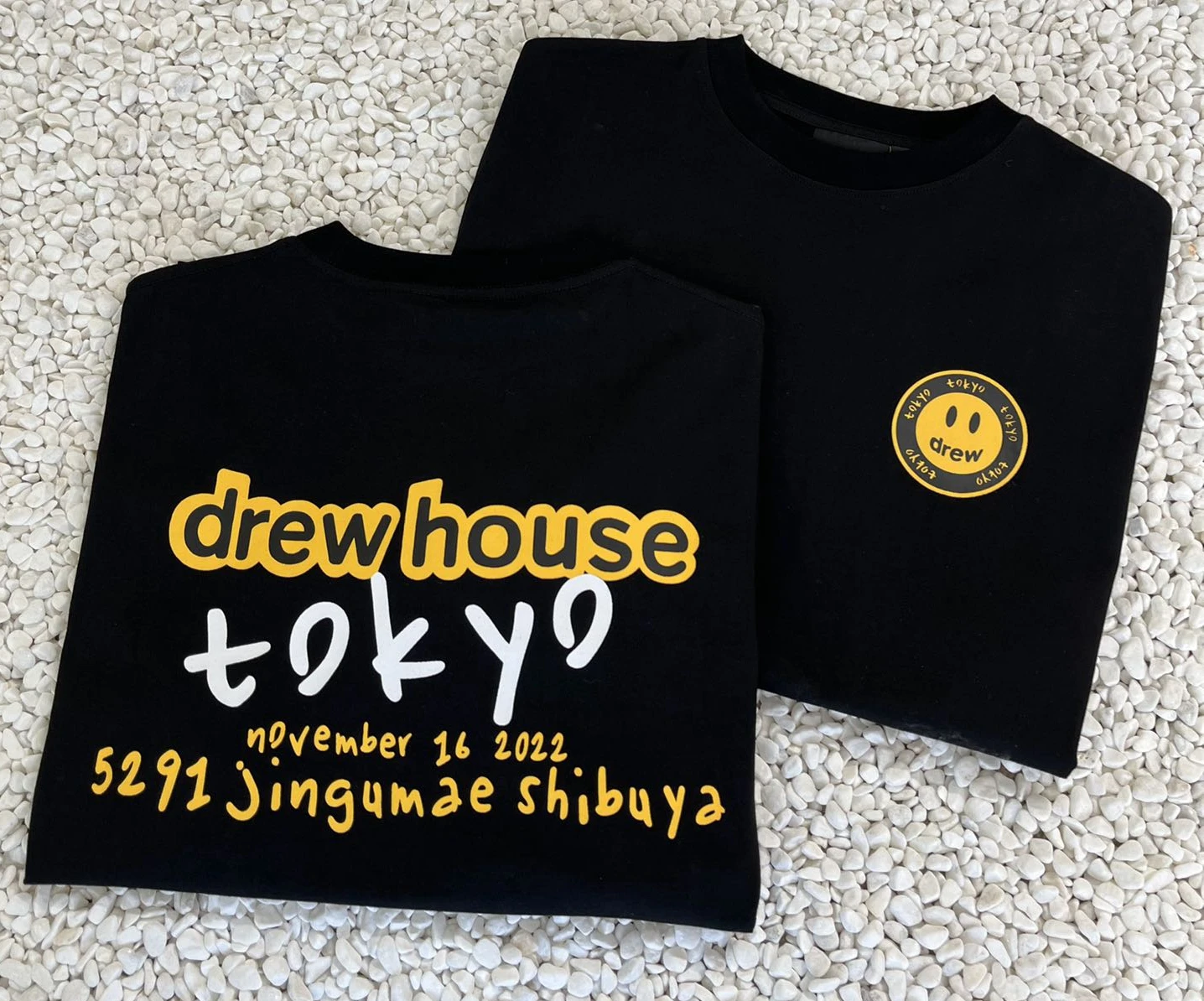 Drew House Japan Tokyo Limited Edition T Shirt Men's and Women's Printed Loose Short Sleeve T-Shirt Ropa Hombre