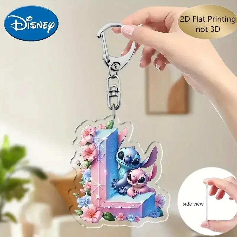 

Disney Lilo & Stitch Acrylic Keychain, 26-Letter Cartoon Pendant for Kids, Cute Toy Gift or Award for Boys & Girls