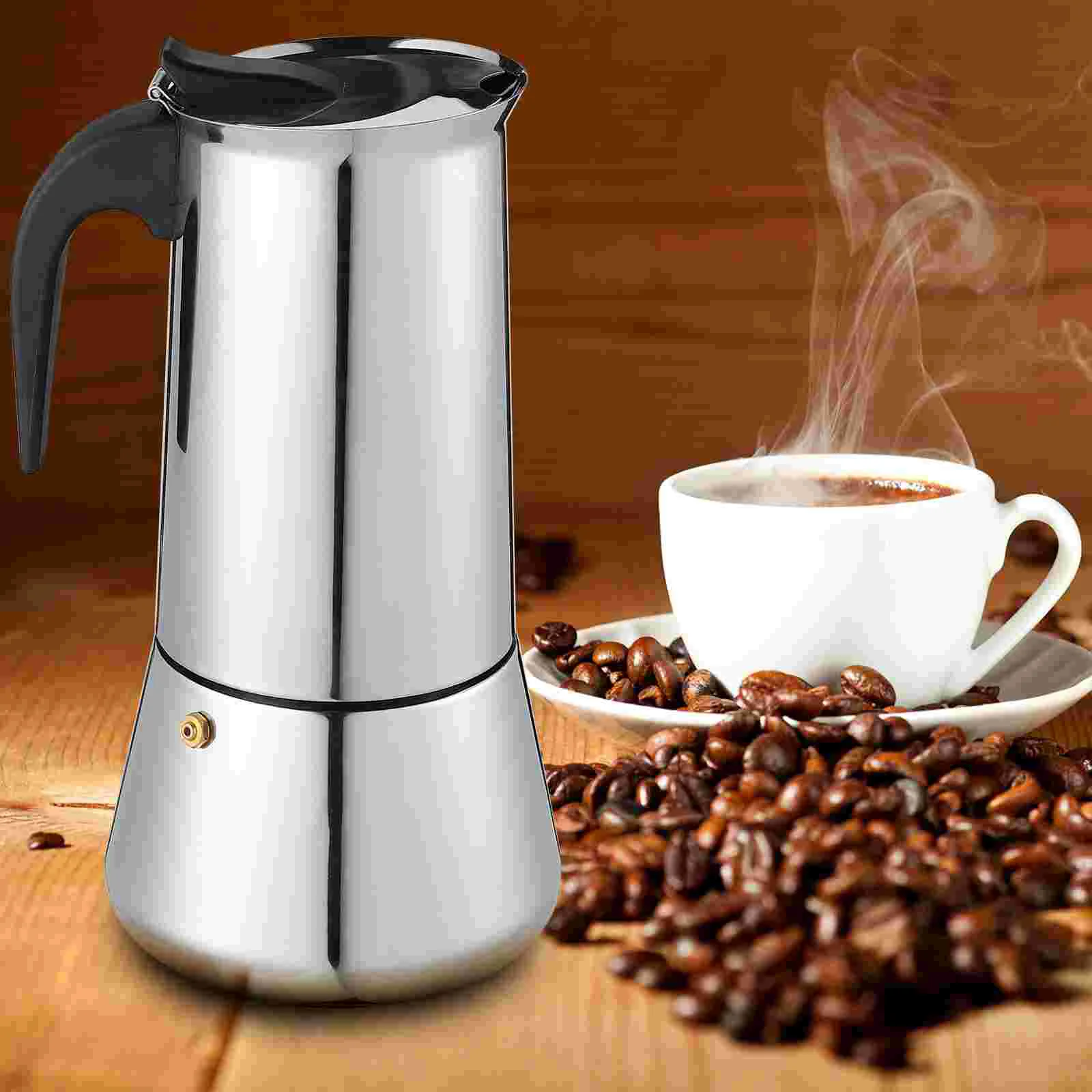 

Gooseneck Electric Kettle French Coffee Maker Espresso Capsule Container Silver Handheld