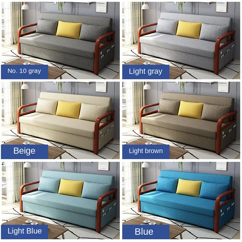 Folding Sofa Bed Dual-Use Small Apartment Living Room 2021 New Multi-Functional Retractable Double Bed