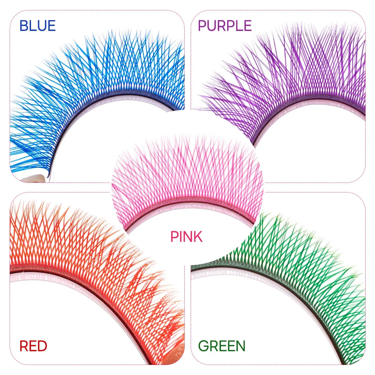 ARISON Colorful Y-Shape Eyelashes Extension Green Pink Blue Purple Mixed YY Lashes Brazilian Cilios y Premade Volume Fans Lash