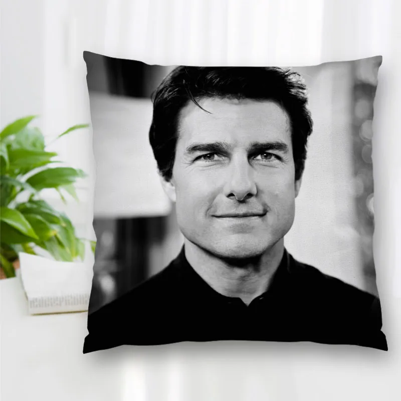 Custom Actor Tom Cruise Pillowcase With Zipper Bedroom Home Office Decorative Pillow Sofa Pillowcase Cushions Pillow Cover