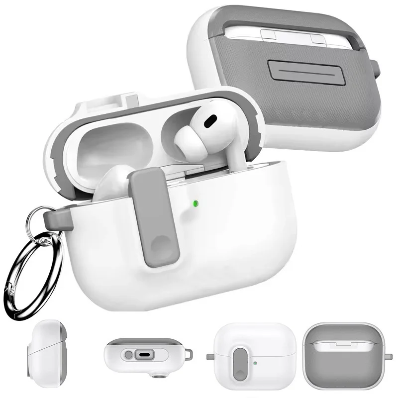 Silicone Protective Case For Samsung Galaxy Buds 3/3 Pro Secure Lock Shockproof Earphone Cover With Keychain Lanyard Soft Shell