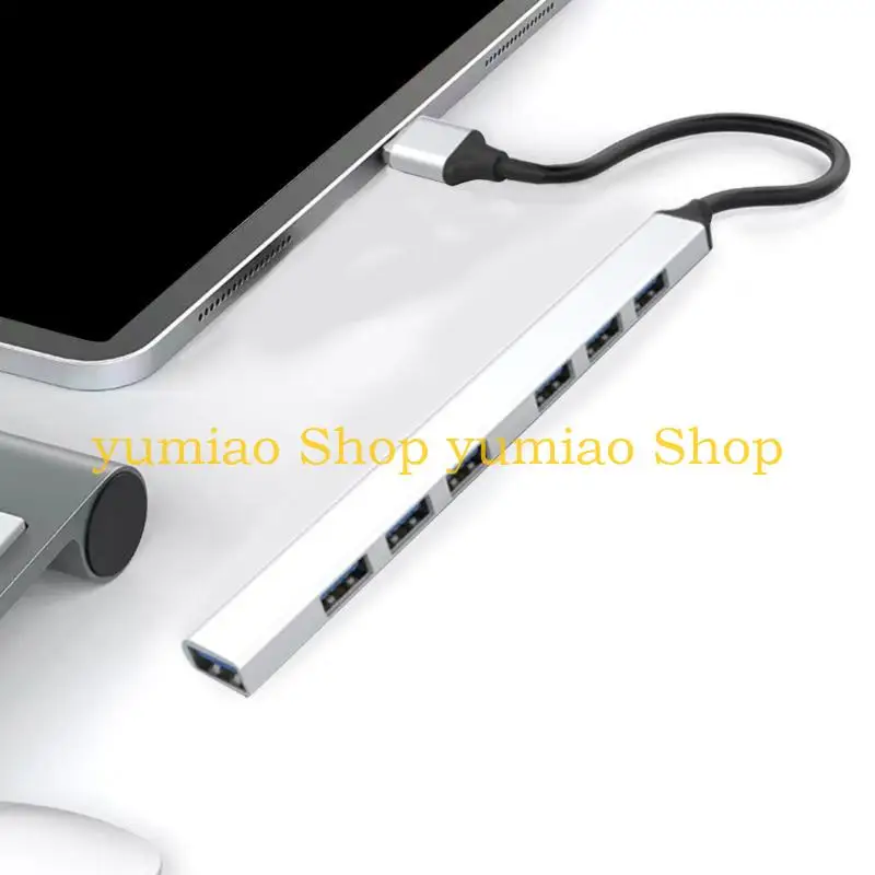 587B USB Adapter Usb TyeC Hub with 7 USB Port USB Ports Multiports Adapter for Smartphones Laptops Switches