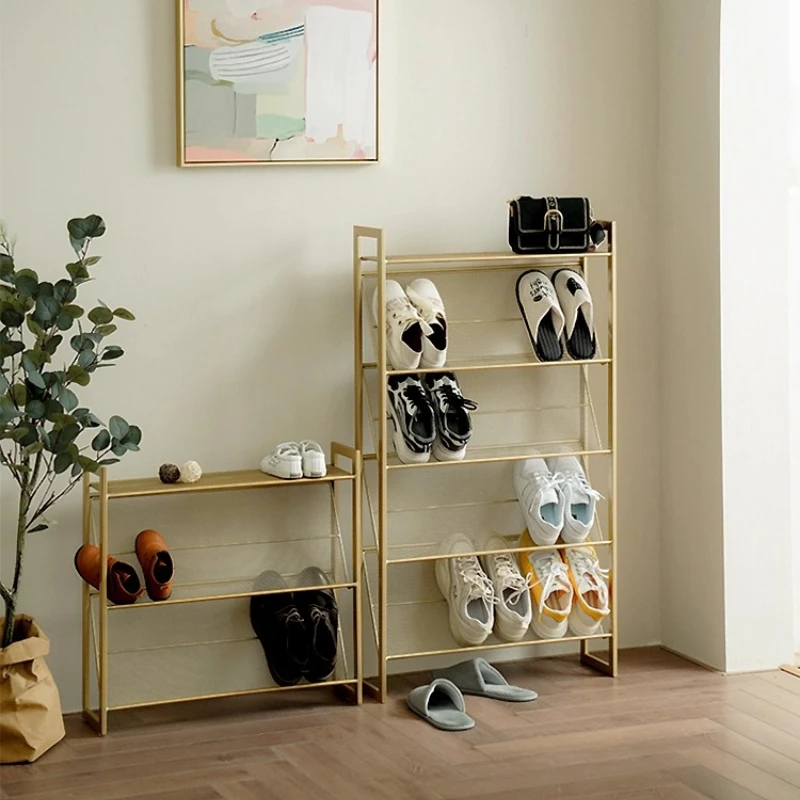 

Multi-layer narrow shoe rack, good-looking indoors at the door of the home, small size, narrow wrought iron storage