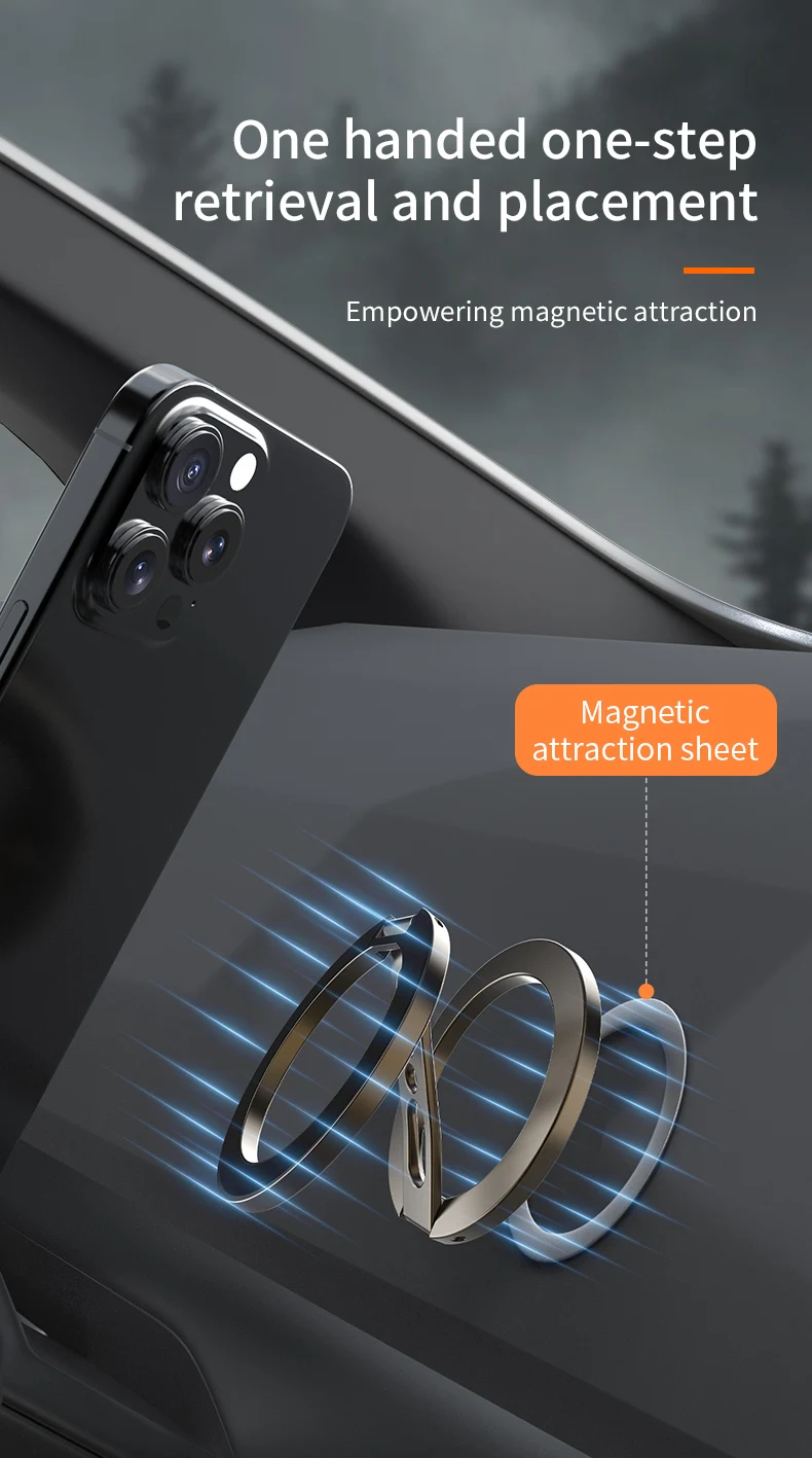 Starker Magnetischer Telefonhalter für MagSafe Doppelseitiger Magnet-Fingerring-Ständer für Desktop-Fitness Klappbare Halterung für Phone 17 16 – Detail 10