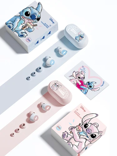 Imagen 2 del producto Auriculares inalámbricos Disney con Bluetooth 5,3, auriculares estéreo HiFi de Serie genuina para teléfonos Android/iOS Stitch Angel IP