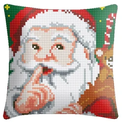 4CT Cross Stitch Pillow Kit Christmas series Embroidery Needlework Sets Counted Diy Printed Cross-Stitch Pillow Kits