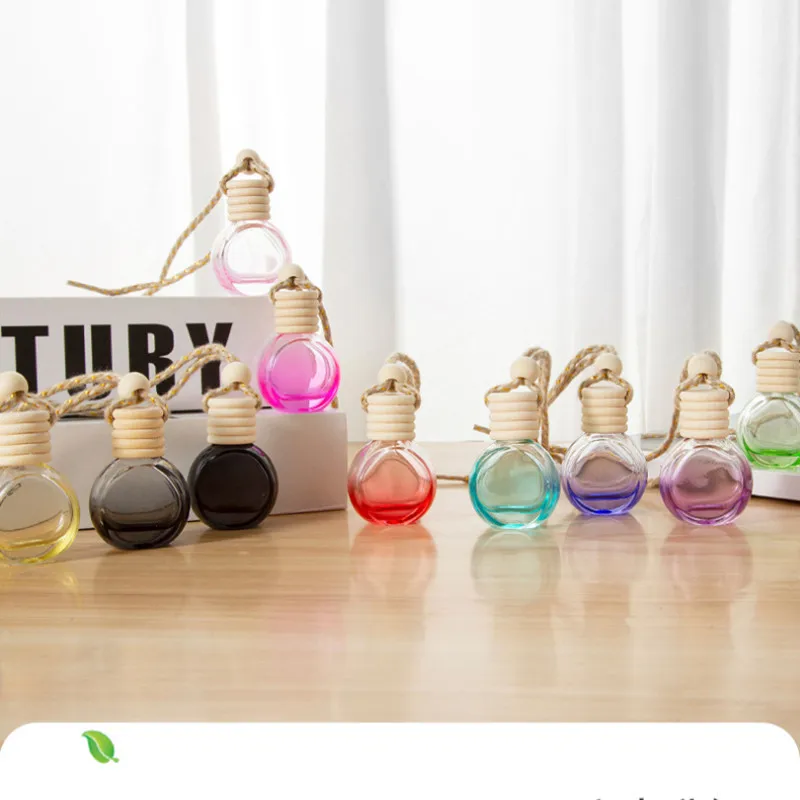 10ml Car Essential Oil Diffuser Fragrance Air Freshener Scent Perfume Bottle Ornament Hanging Empty Bottle Interior Accessory