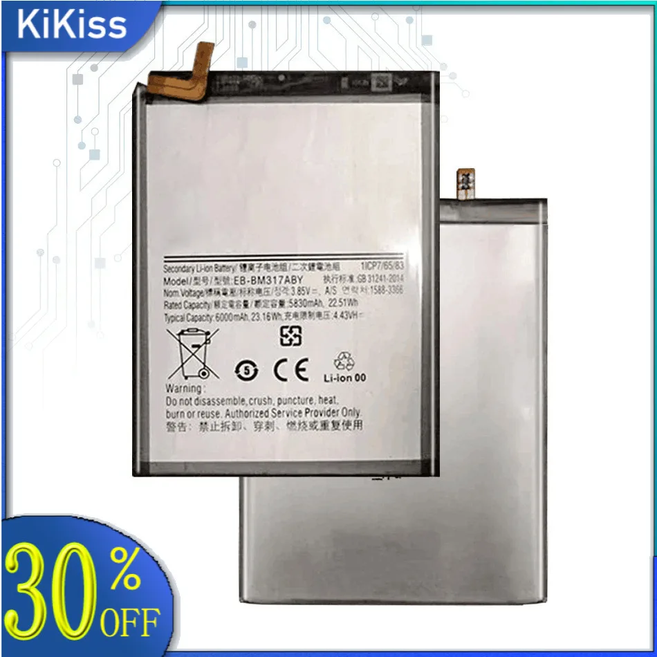 EB-BM207ABY 6000Mah بطارية ليثيوم أيون بوليمر لأجهزة سامسونج جالاكسي M30s SM-M3070 M3070 M21 M31 M215 Bateria #3
