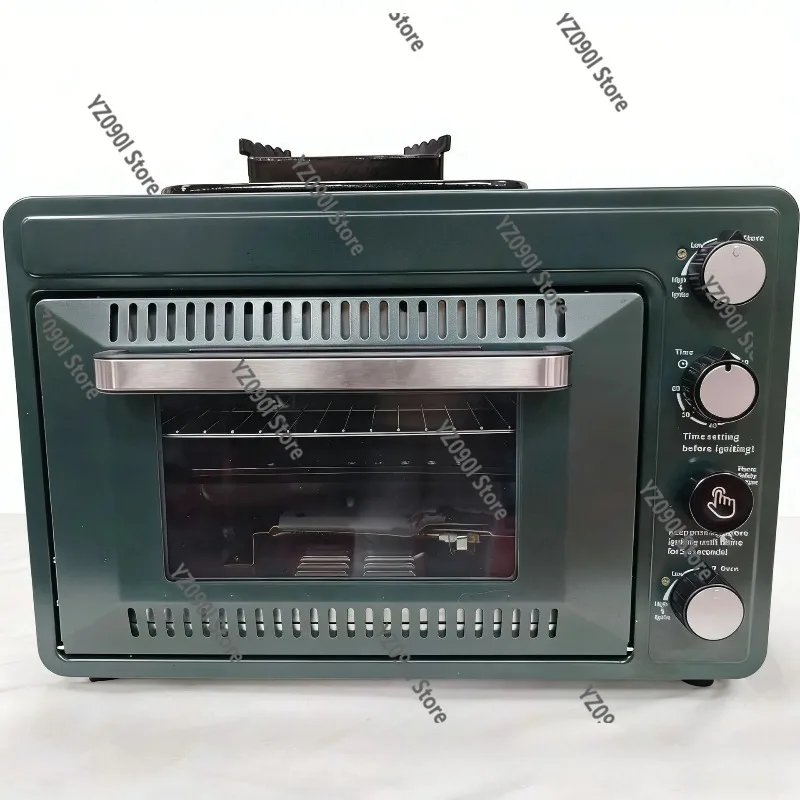 

Portable 12V Electric Toaster Oven & Pizza Oven Combo, 300W DC Air Fryer for Outdoor Camping RV Truck Use