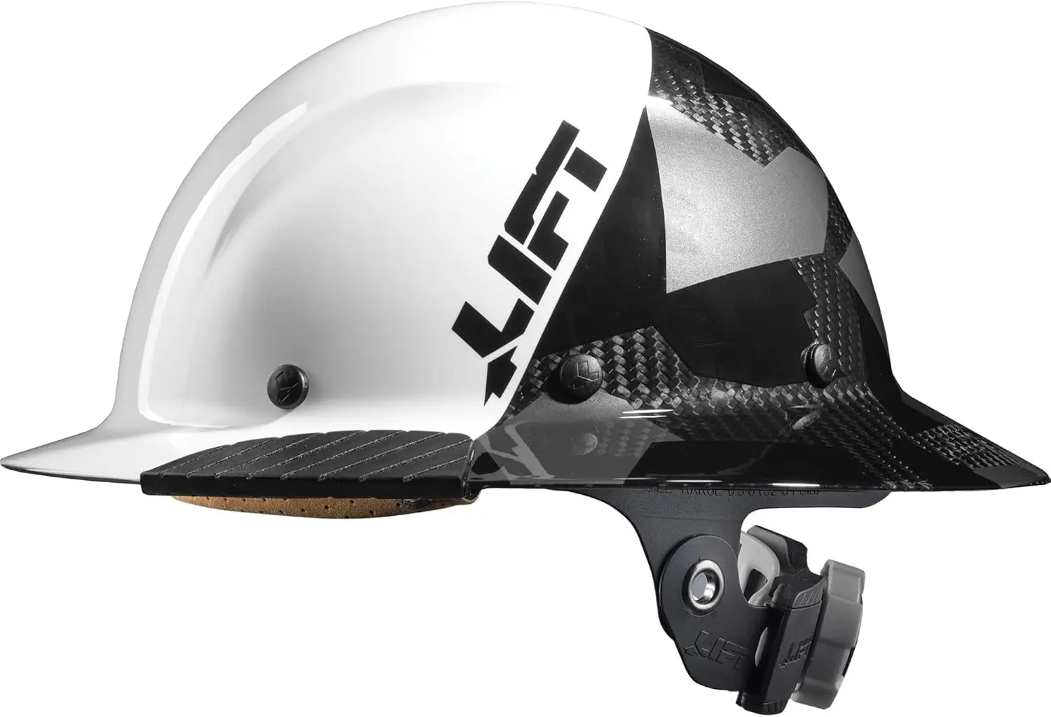 

Каска из углеродного волокна с полным козырьком и 6-точечной подвеской для защиты от ударов и комфорта