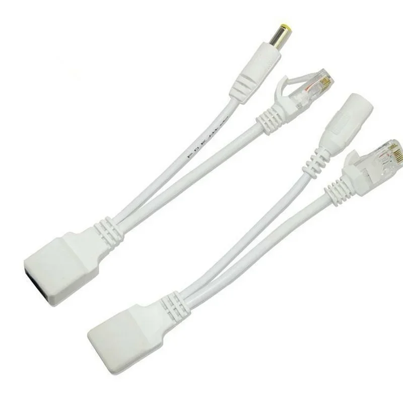 POE Adapter Cable Connectors Passive Power Cable Ethernet PoE Adapter RJ45 Injector Splitter Kit 5V 12V 24V 48V