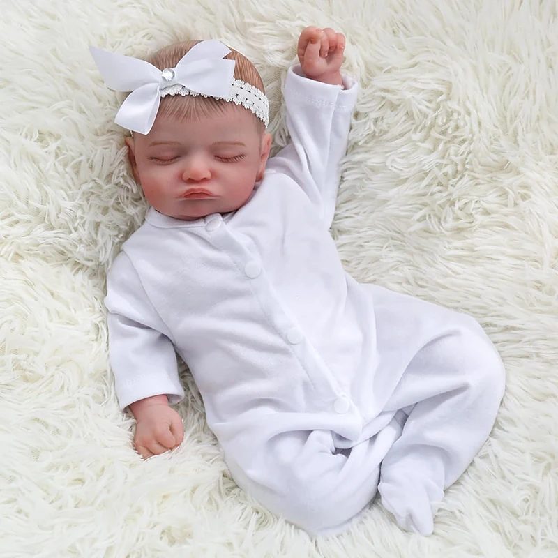 48CM Reborn Baby Doll Rosalie Handmade Genesis Paint 3D Skin with Details Veins Sleeping Baby Girl Doll muñeca reborn bebe