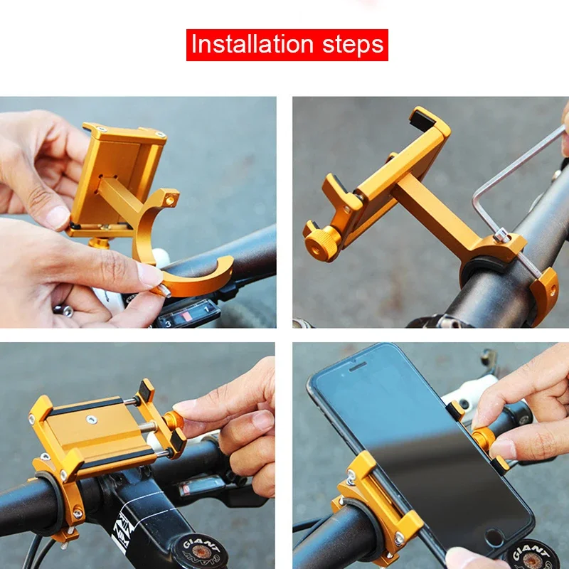 Universal Aluminum Alloy Motorcycle Phone Holder For iPhone 11 pro Support Telephone For gps moto holder Bike Handlebar Holder