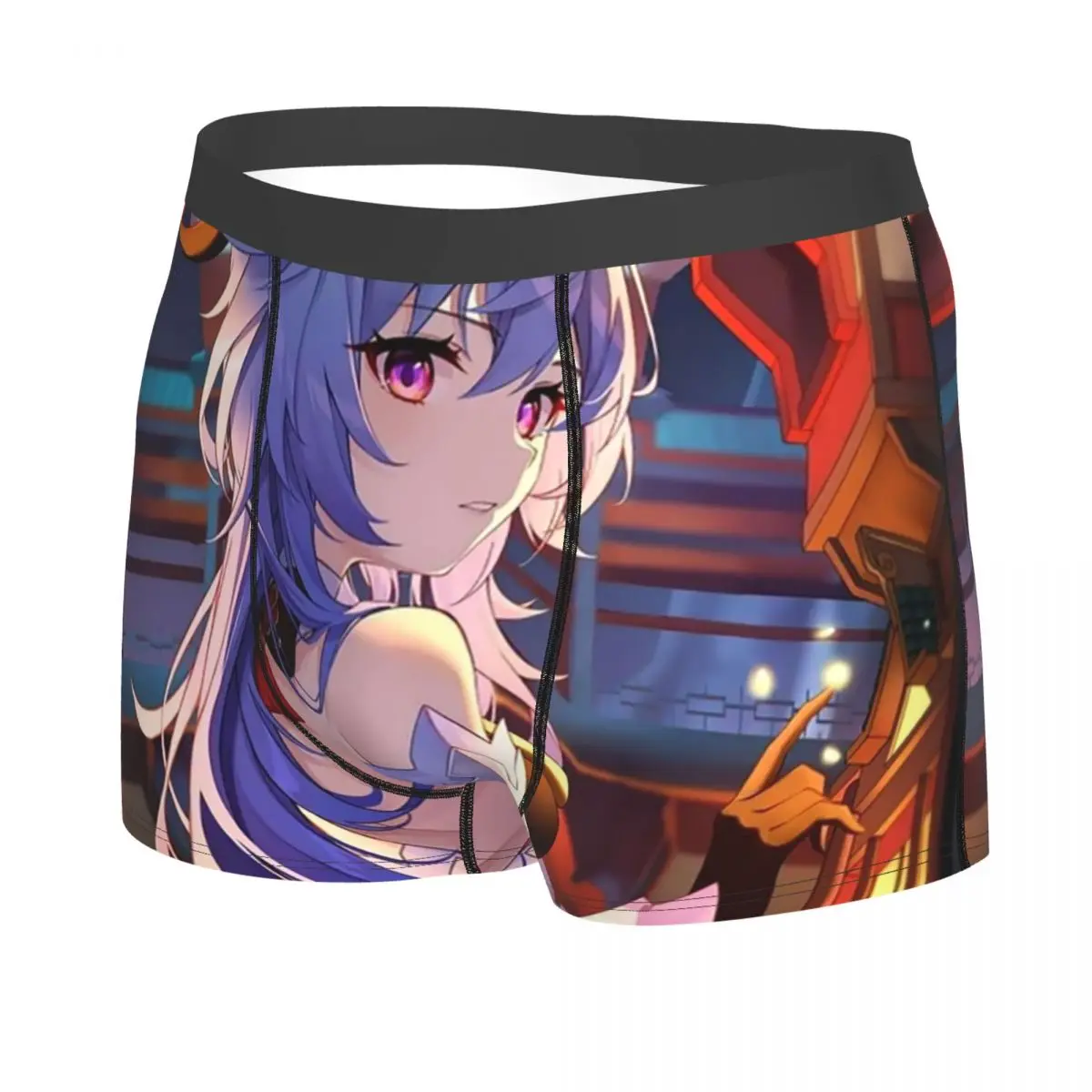 Custom Ganyu Genshin Impact Underwear Men Stretch Adventure Comics Game Boxer Briefs