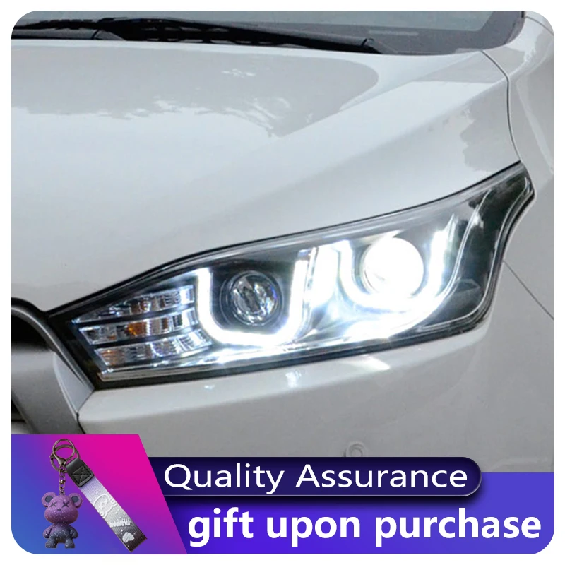 

Auto Assembly Headlight For Toyota Yaris 2013-2016 Car DRL Modified LED Angel Eyes Design Head Lamp Front Accessories