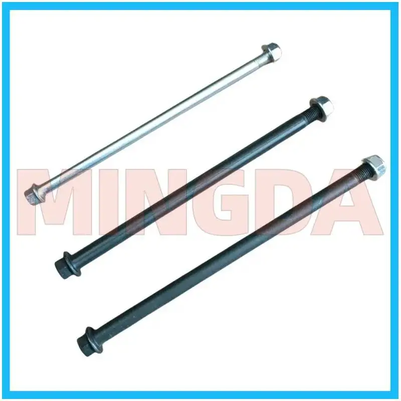 Front / Rear Wheels Axle / Flat Fork Shaft with Nut for Lifan 200-10r/10l/10d/3bkpt/kpm200