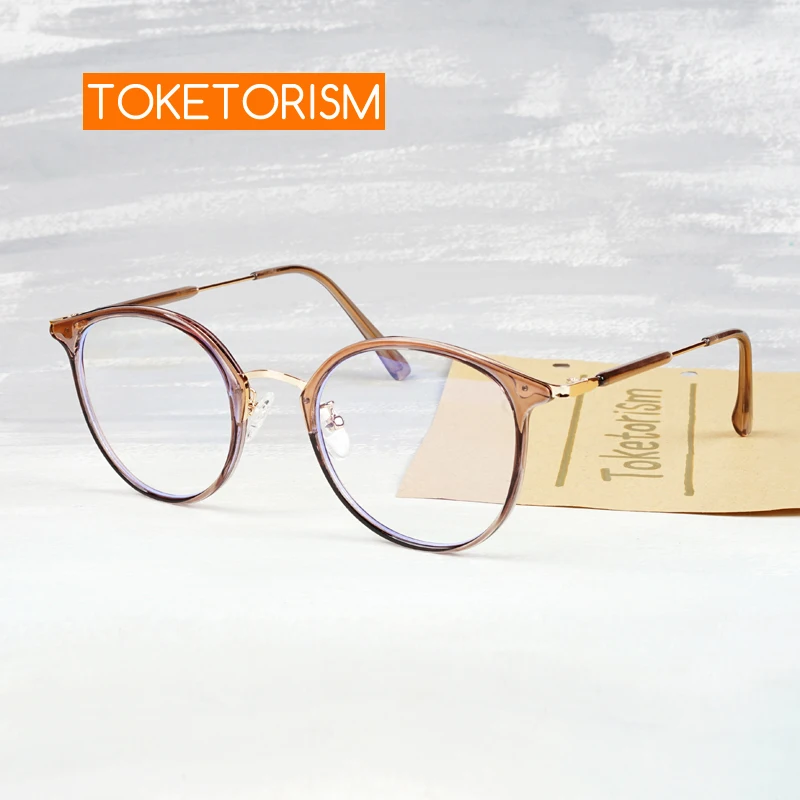 

Toketorism Fashion Flexible TR90 Computer Eyewear For Women Optical Prescription Glasses Men 5728