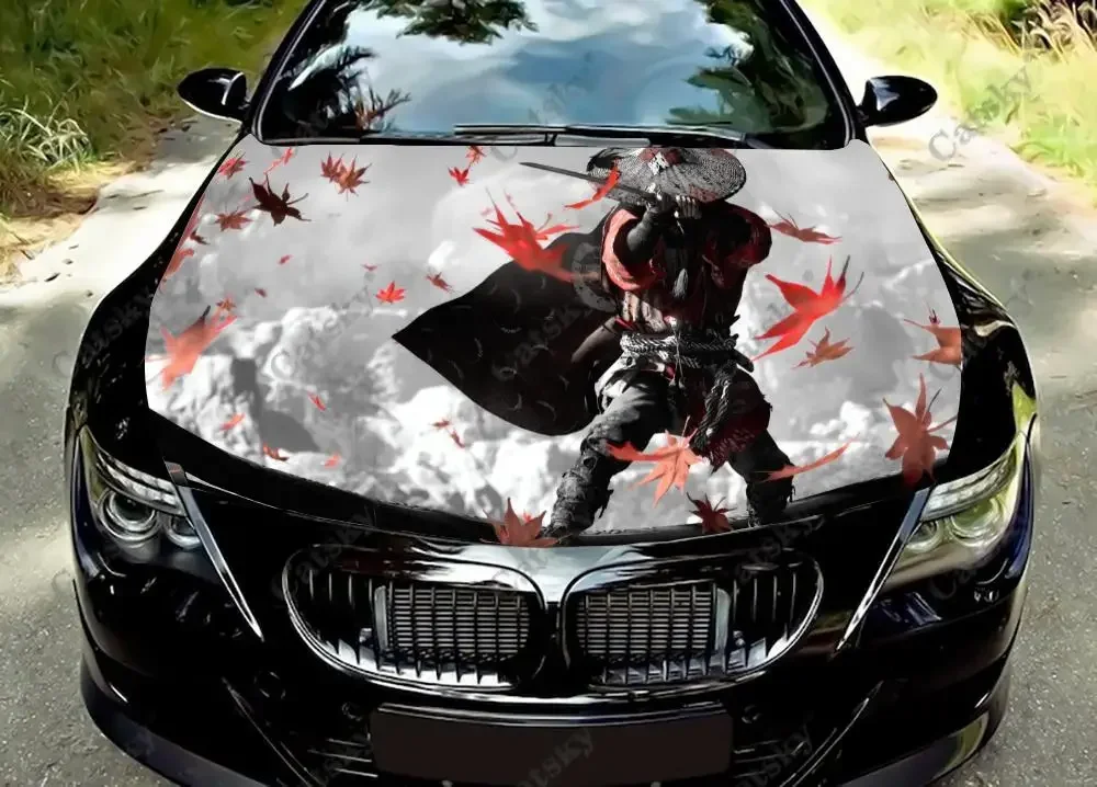 

samurai japan Car hood decal vinyl sticker graphic wrap decals graphic engine stickers suitable for most vehicles