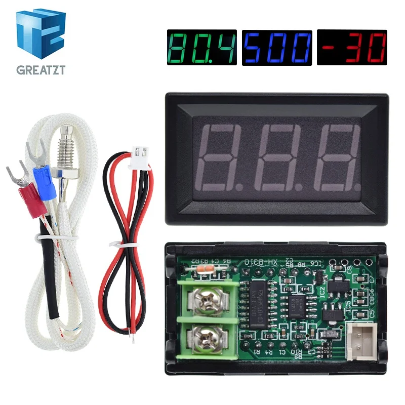 Industrial High Temperature K-Type M6 Thermocouple Thermometer 12V Digital temperature meter tester -30~800 Degree thermograph