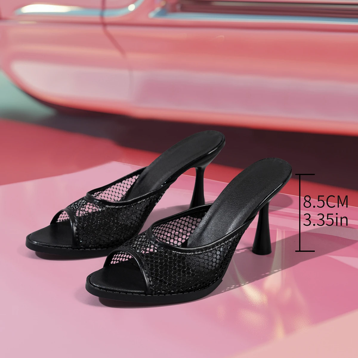 صنادل نسائية شبكة الدانتيل الصيف مثير صنادل عالية الكعب السيدات أزياء مشرق الجلود الراحة المفتوحة تو الأحذية