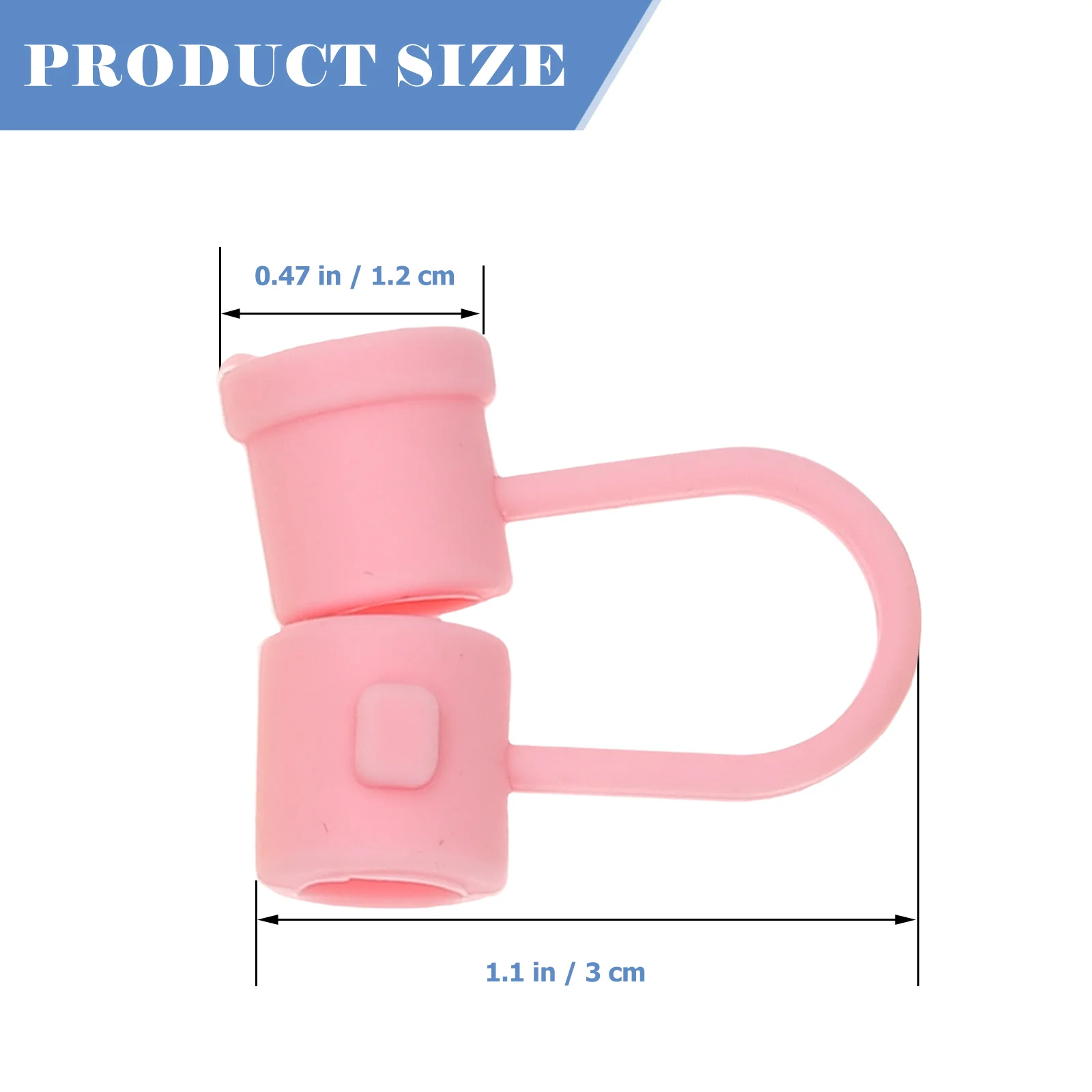 12pcs 8mm Silicone Straw Dust proof Cap Reusable Cover Tips Drinking Dispensers Stopper Straw Toppers Kitchen