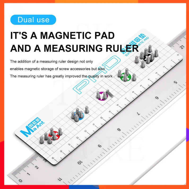 

Magnetic Strip Superpower Adsorption Stable Reliable Flexible Soft Material Waterproof Ruler Pad for Workshop Electronics Repair