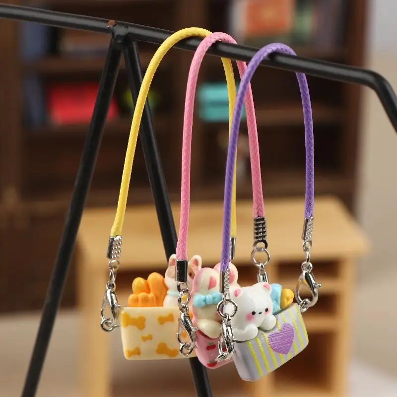 5/10 Pezzi Mini Borsa per Bambole, Accessori per Collo di Bambole, Ciondolo Decorativo per Casa delle Bambole, Giocattoli Fai-da-Te per Vestire le Bambole