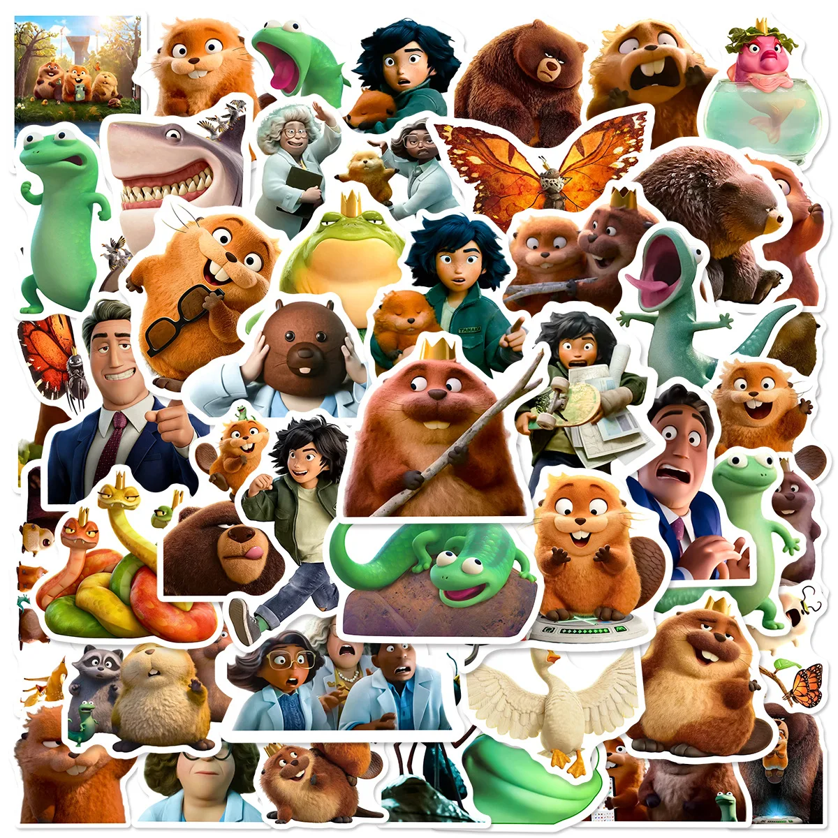 50PCS Castor Stickers Graffiti Stickers DIY Diary Phone Case Handmade Scrapbook Aesthetic Stickers