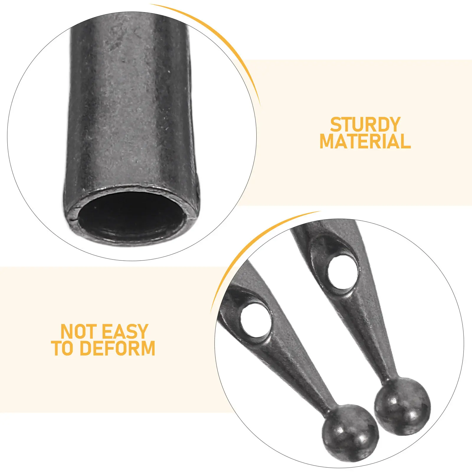 10Pcs Metal Parasol Tail Beads Umbrella Tip Covers Replacement Parts for Folding Rain Sun Umbrellas Repair Components