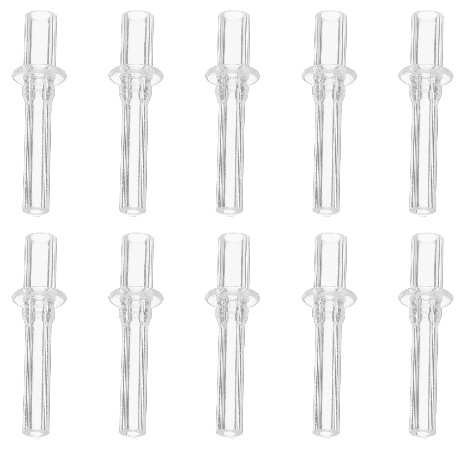

10pcs Silicone Straw Tips Liquid Silicone Nozzle Reusable Long Drinking Nozzle Replacement Clear Detachable Straw For Water