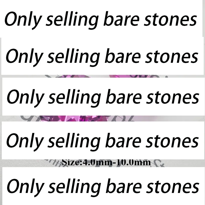 Lab Grown Sapphire Round Cut Pink Color Charms Gemstone for DIY Jewelry Necklace Earrings Main Materials Selectable Certificate