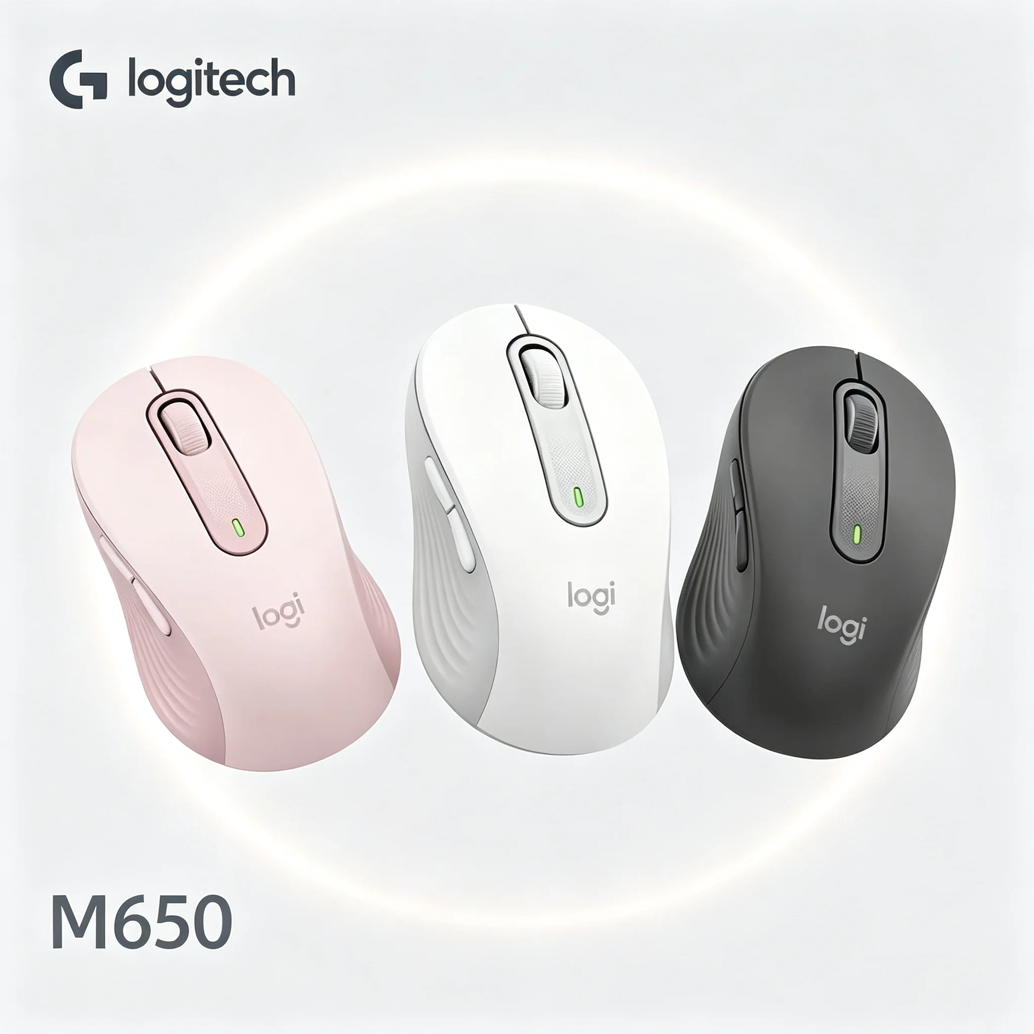 Genuine Logitech M650 Bluetooth Wireless Ergonomic Mouse Compatible Multi‑OS Mice For Home Office Chromebook PC