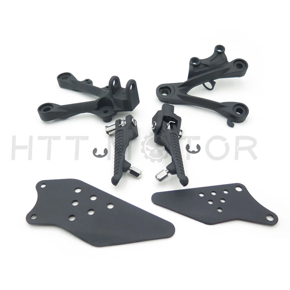 Rider Footrests & Foot Pegs Brackets for Kawasaki Ninja ZX6R 2009 2010 2011 Aftermarket Motorcycle Accessories and Parts Front