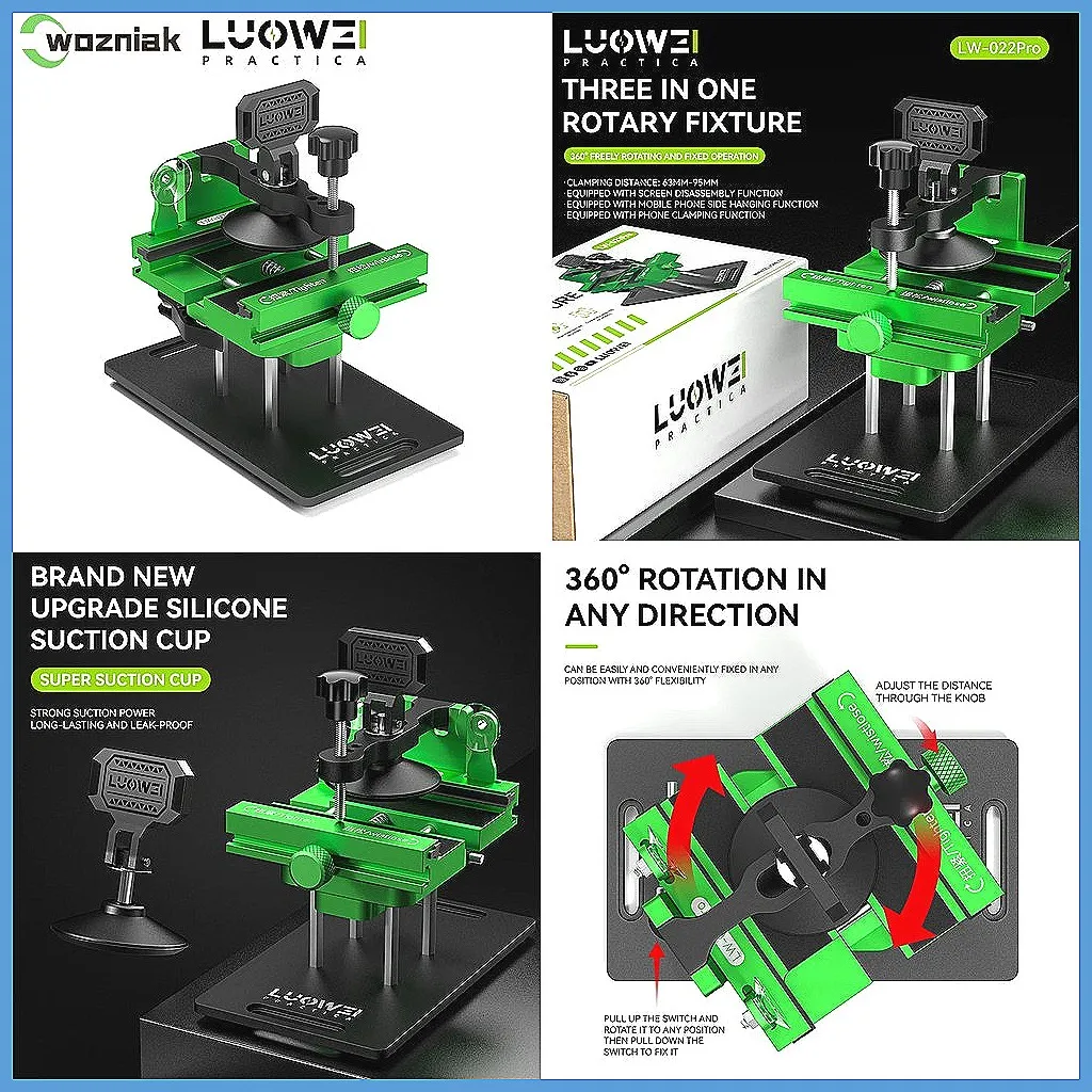 LW-022 3-in-1 Universal Phone Repair Kit: Heat-Free Screen & Back Cover Removal Clamp Fixture
