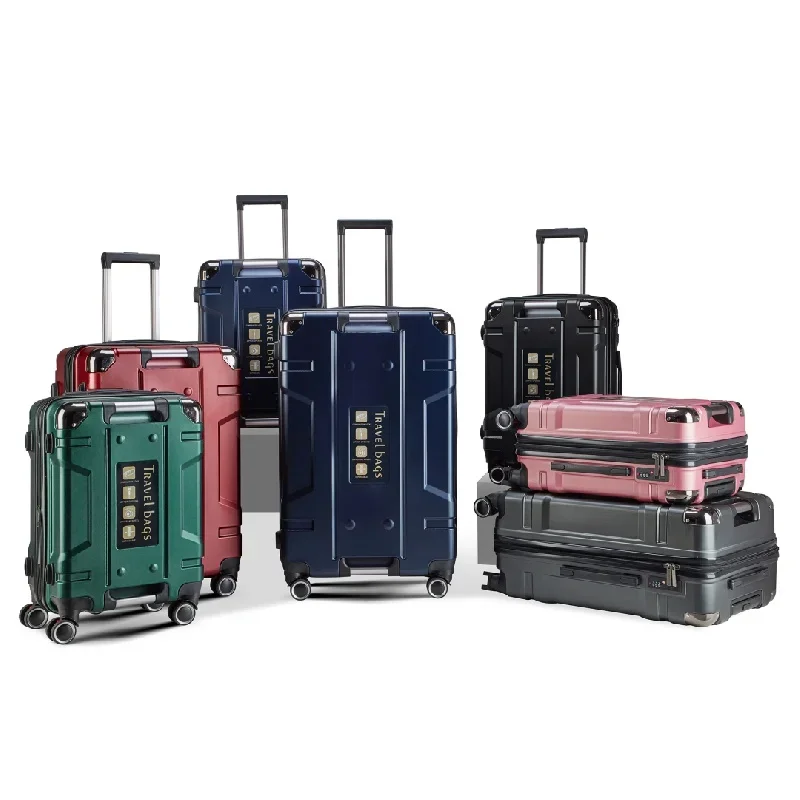 Trolley Case Universal ABS Luggage On Wheels Metal Travel Cabin Suitcase with Password 20/24/28Inch Carry-on Luggage Travel Bags