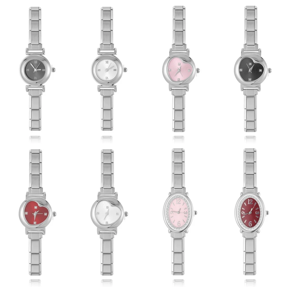 Fashion Wholesale 9mm Width Italian Charm Square Simple Elastic Watch Bracelets Bangle For Birthday Christmas DIY Jewelry Gifts