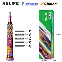 RELIFE RL-723 Alloy Steel Material Torque Screwdriver with Strong Magnetic for Mobile Phones Disassembly Repair Hand Tools Set