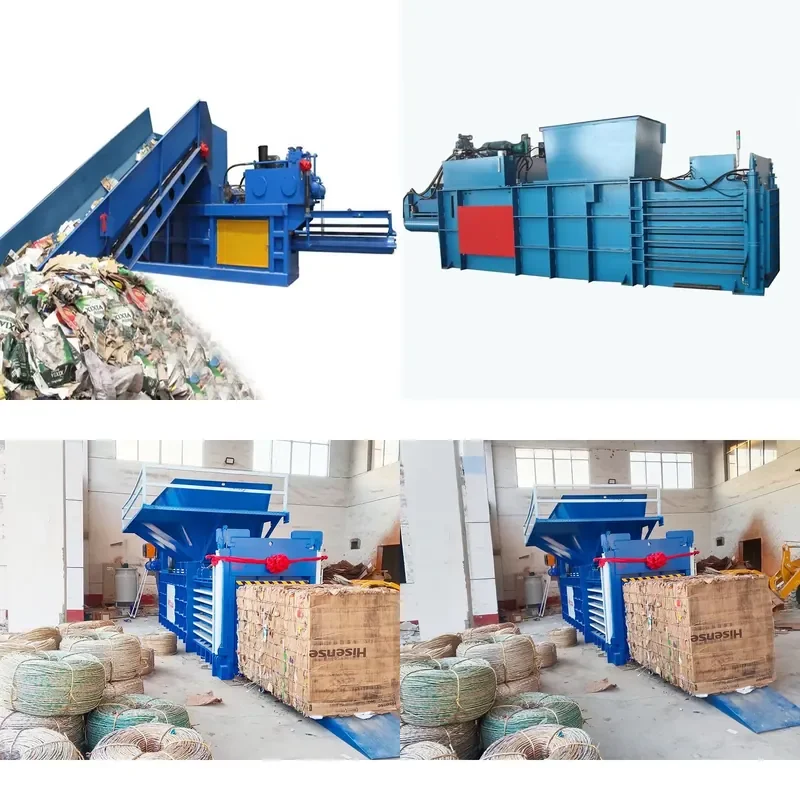 [2026] Horizontal Waste Cardboard Compactor Machine /horizontal Cardboard Baling Machine /Pet Automatic Pressing Baling