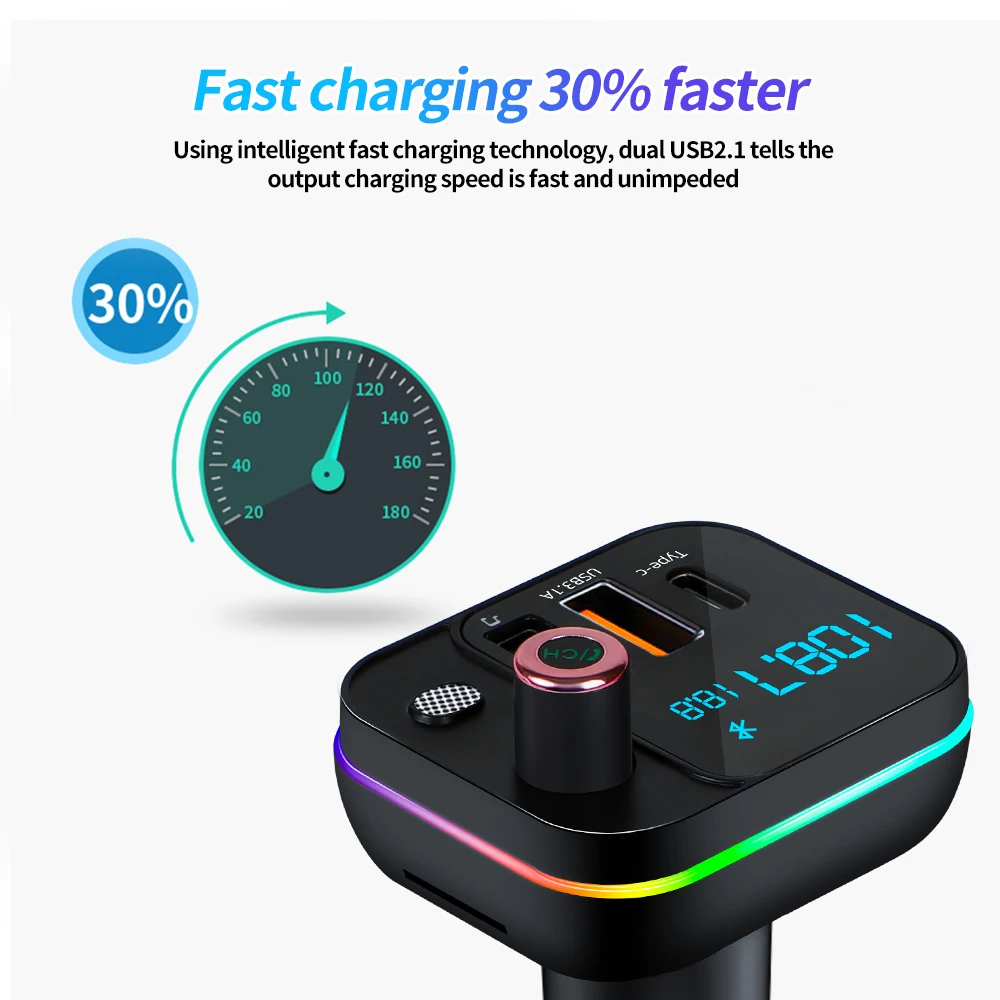 2 Ports USB Car Charger 12V Quick Charge Tpye-C 3.0 Fast Car Cigarette Lighter For Samsung Huawei Xiaomi iphone Charger QC 3.0