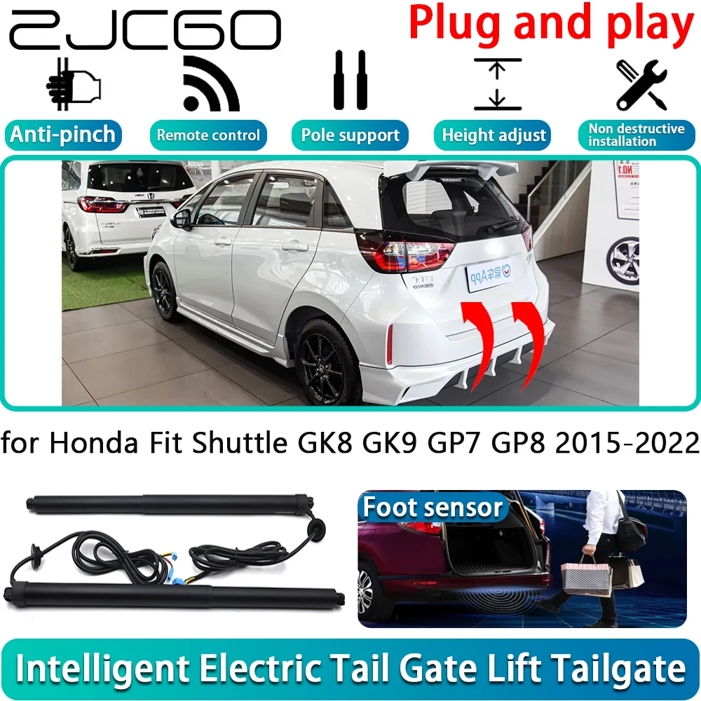 ZJCGO for Honda Fit Shuttle GK8 GK9 GP7 GP8 2015-2022 Car Electric Powered Tailgate Power Liftgate Automatic Tailgate System