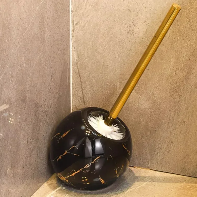 Household Cleaning Tool Toilet Brush Ceramic Marble Base Cleaning Brush Holder Bathroom Accessories Cleaning Tool Toilet Brush