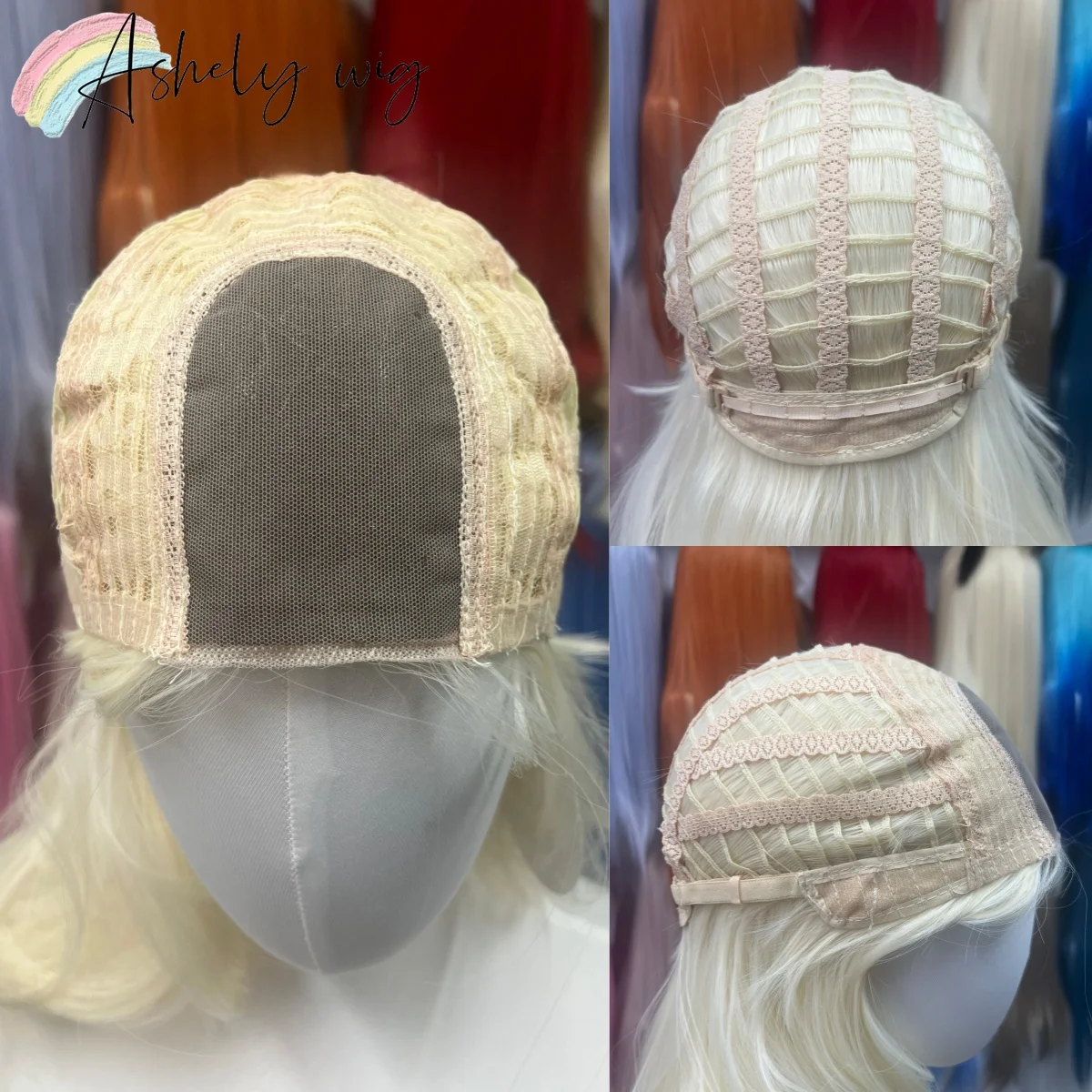 Ashely Blonde Synthetic Wig for Women Heat-Resistant Long Wavy Hair Wigs Suitable for Daily Use Natural and Realistic False Wig