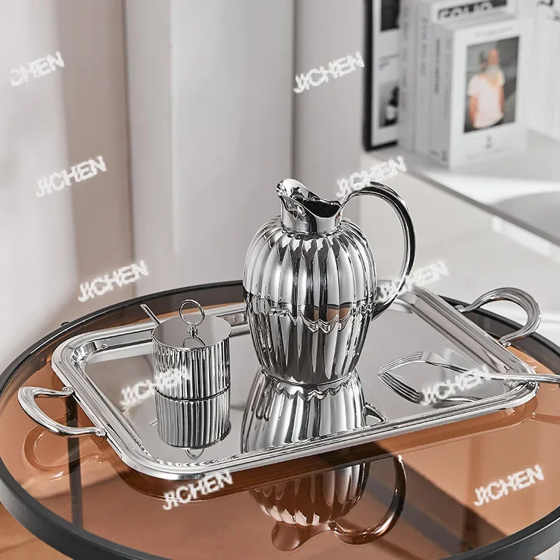 

Легкий роскошный чайник из нержавеющей стали для дома, гостиной, журнальный столик, холодный чайник, модель украшения комнаты, украшения