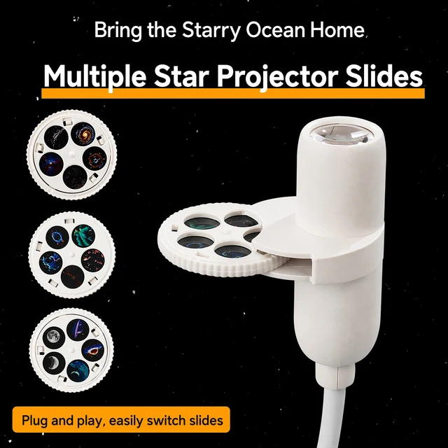 Mini USB Galaxy Star Projector Light 360° Adjustable Night Light Atmosphere Lights For Bedroom Romantic Night Birthday Party Use 2