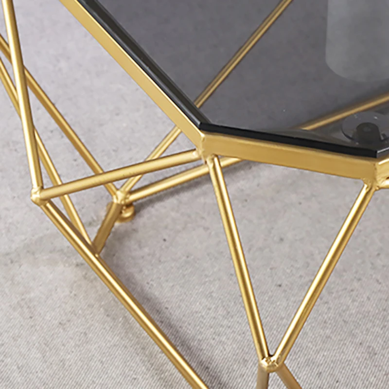 Luxury Glass Coffee Table Golden Design Center Gold Base Coffee Table Nordic Home Table Basse Luxe Decoration Balcony OC50BZ