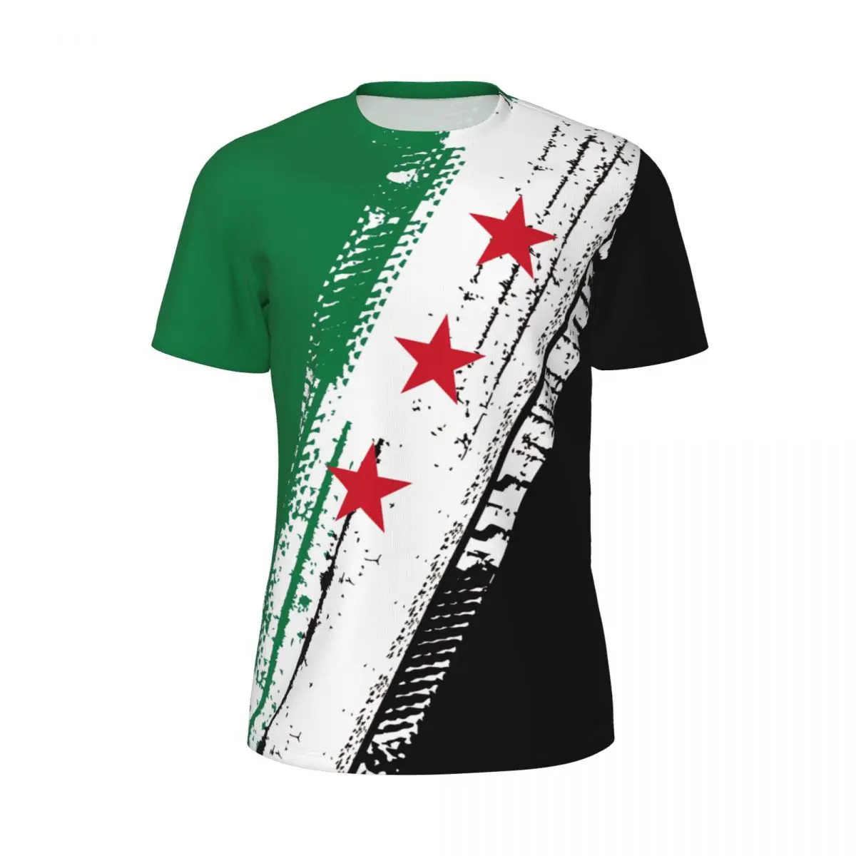 New Syria 1932-1958 3D Printing Flag Mesh T-shirts Men Women Clothing Sports Breathable For Running Bike Tennis Fitness T shirt