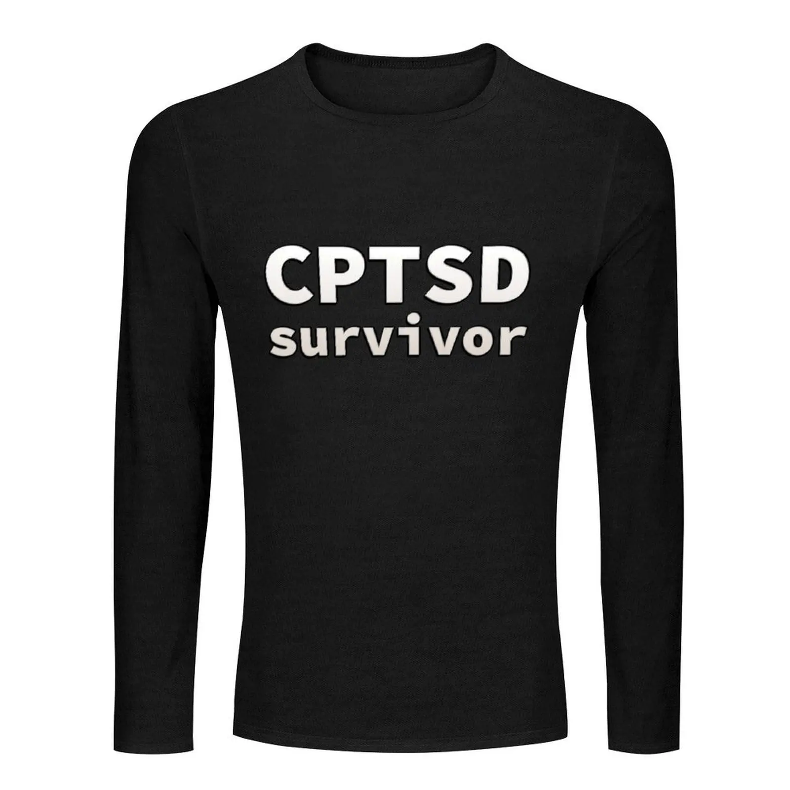 CPTSD (complex post traumatic stress disorder) survivor Long T-Shirt T-shirt for a boy black t shirt anime mens clothes